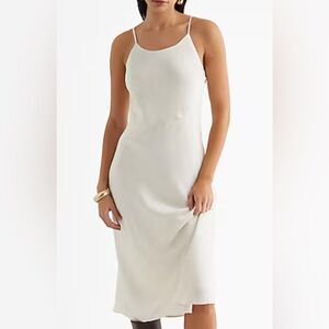 Express NEW not used M medium silk ivory dress